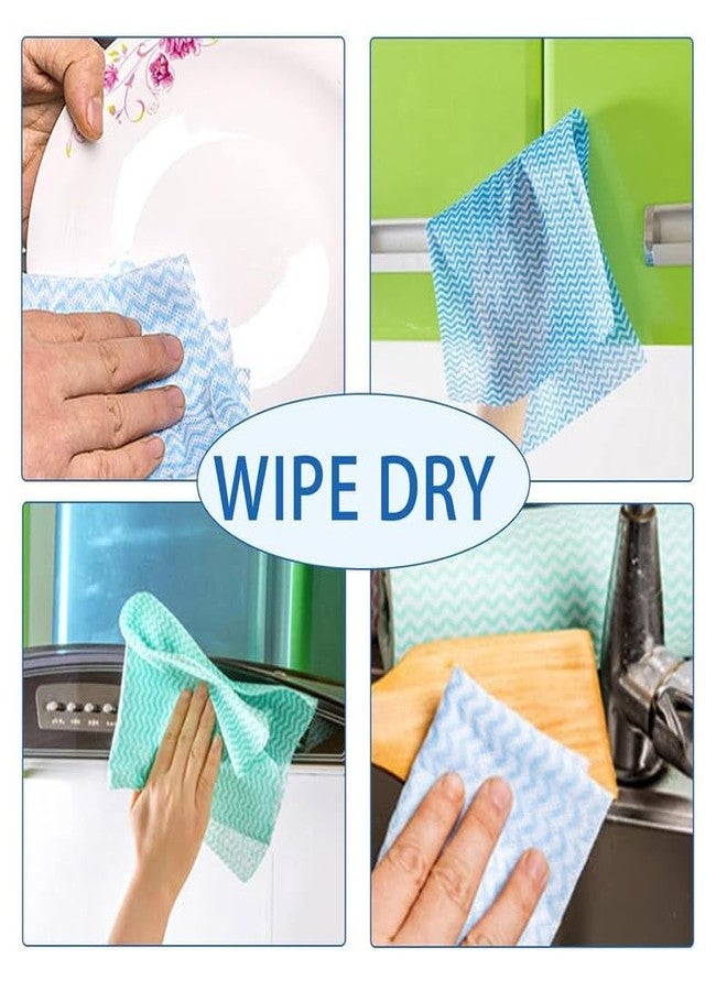 PackPro Non-Woven Kitchen Towel Roll | Blue | 80 Pulls | Washable, Eco-Friendly, Disposable Cleaning Towels for Home, Office, and Kitchen Use | Soft & Highly Absorbent - Image 3